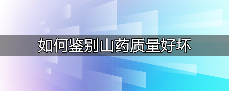 怎样辨别山药粉条的好坏