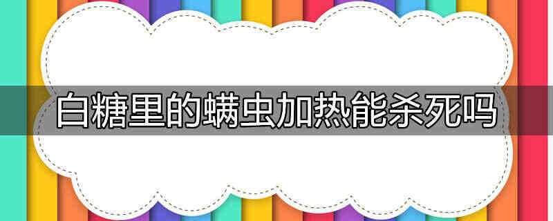 白糖和洗衣粉能杀死螨虫吗