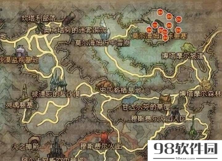 永恒之塔采集路线_采集大全地图